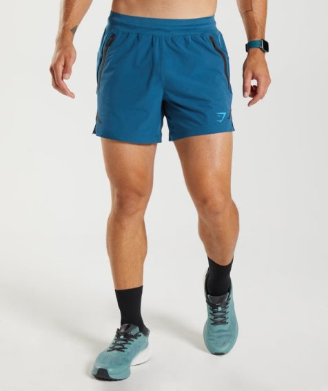 Men's Gymshark Apex 5" Perform Shorts Blue | NZ 4JBIEQ